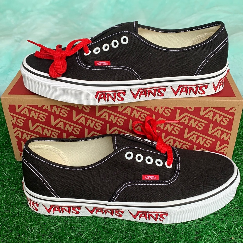 VANS AUTHENTIC SKETCH SIDEWALL Black/Red WMNS - Picture 2 of 13
